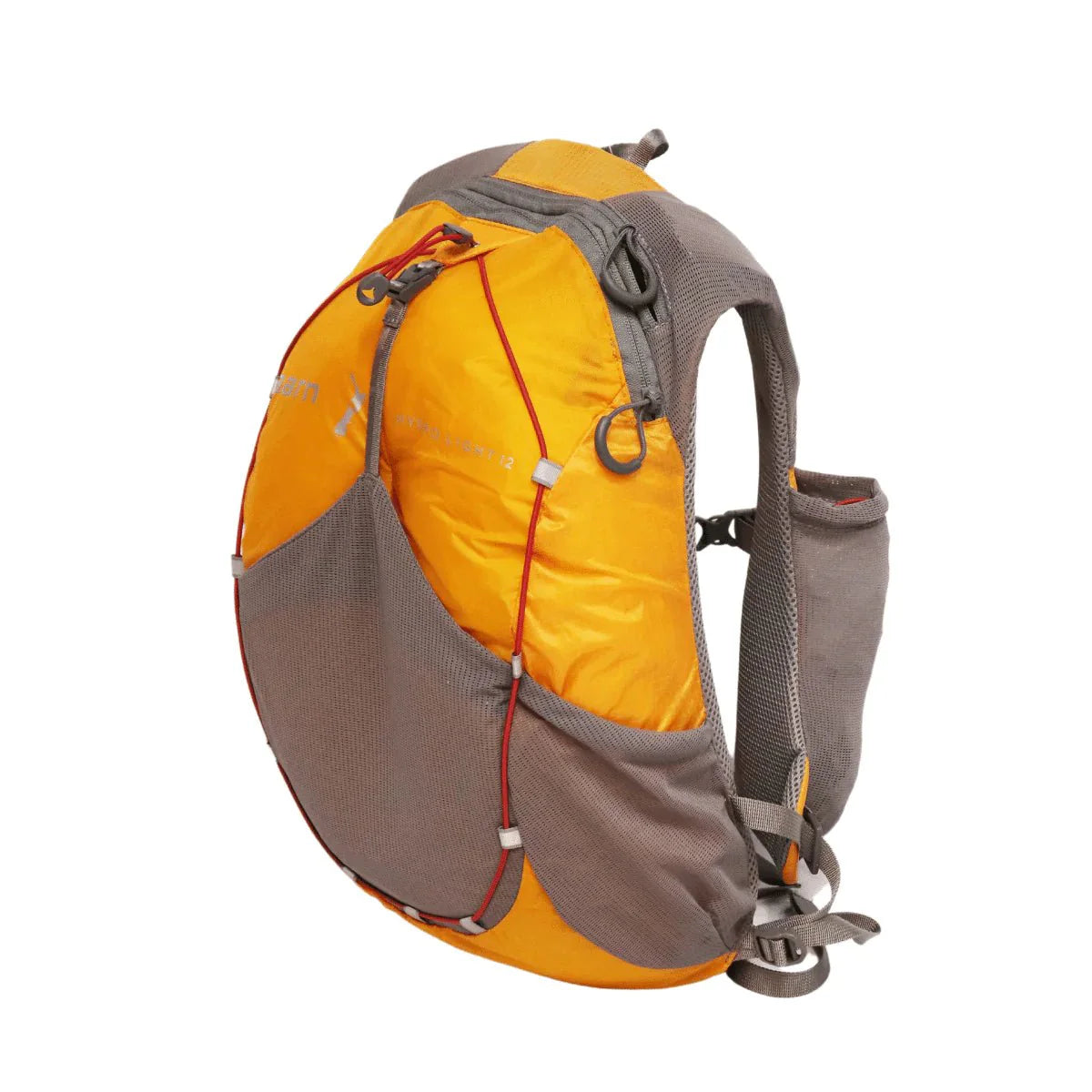 Aarn Hydro Light Backpack in 12 or 20 liters from Light Hiking Gear, shown in goldenrod color with adjustable straps and hydration compatibility.