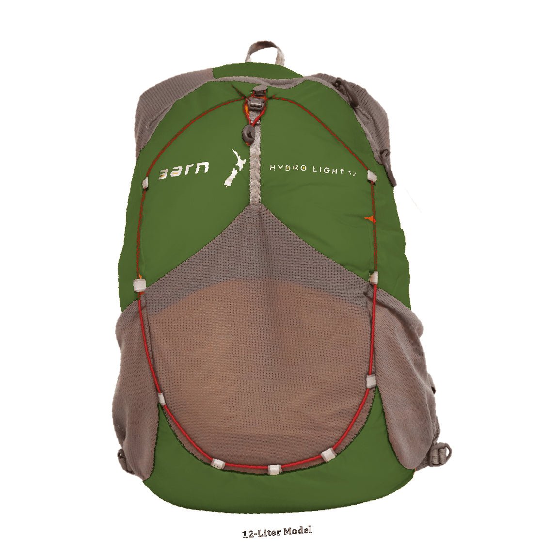 Light Hiking Gear Aarn Hydro Light Backpack in 12 or 20 liters, shown with adjustable straps and hydration-compatible design.