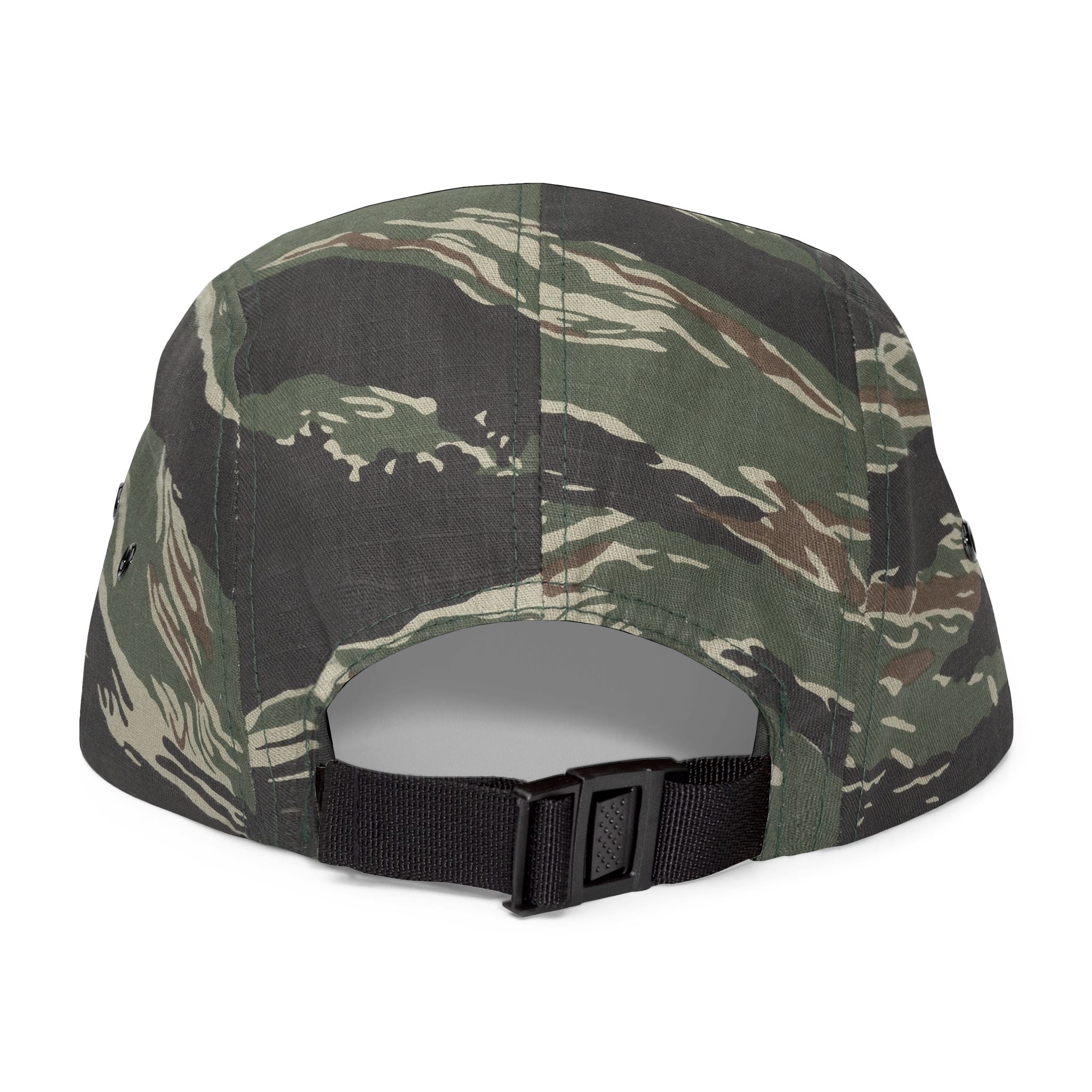 In The Bag Disc Golf Company 5-panel embroidered cap featuring a classic design and adjustable strap.