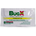 BugX insect repellent skin protection towelette by quakekits.com, 0.27 oz, safe for skin, compact topical insect repellent.