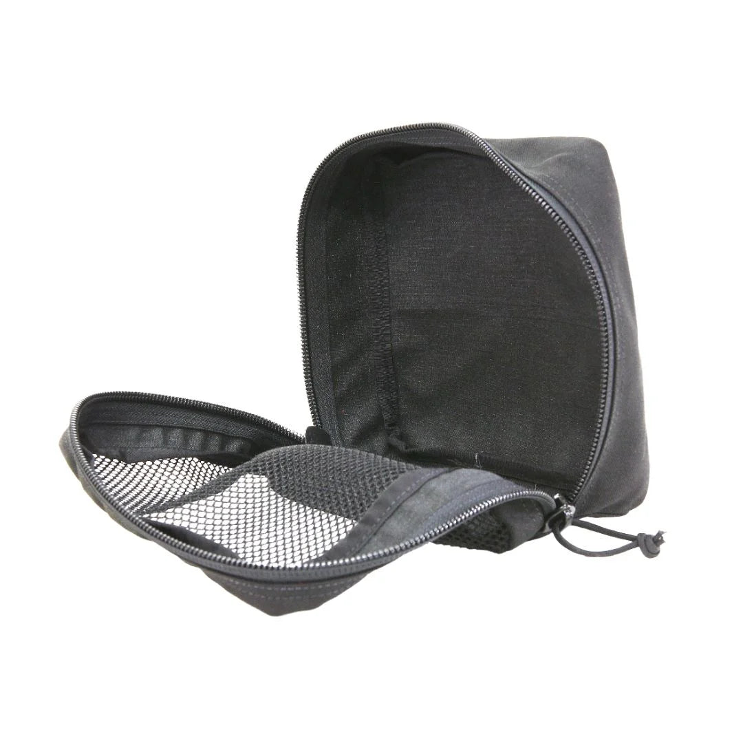 Large Recycled Firefighter 12 Hour Mesh Pouch showcasing durable mesh design and spacious storage for organizing essentials.