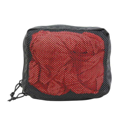 Large Recycled Firefighter 12 Hour Mesh Pouch in gray, showcasing durable mesh fabric and spacious interior for storage.