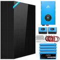 Green Vista Living 12kW off-grid solar kit with lithium battery, 5280W solar panels, 48V system, ideal for renewable energy.