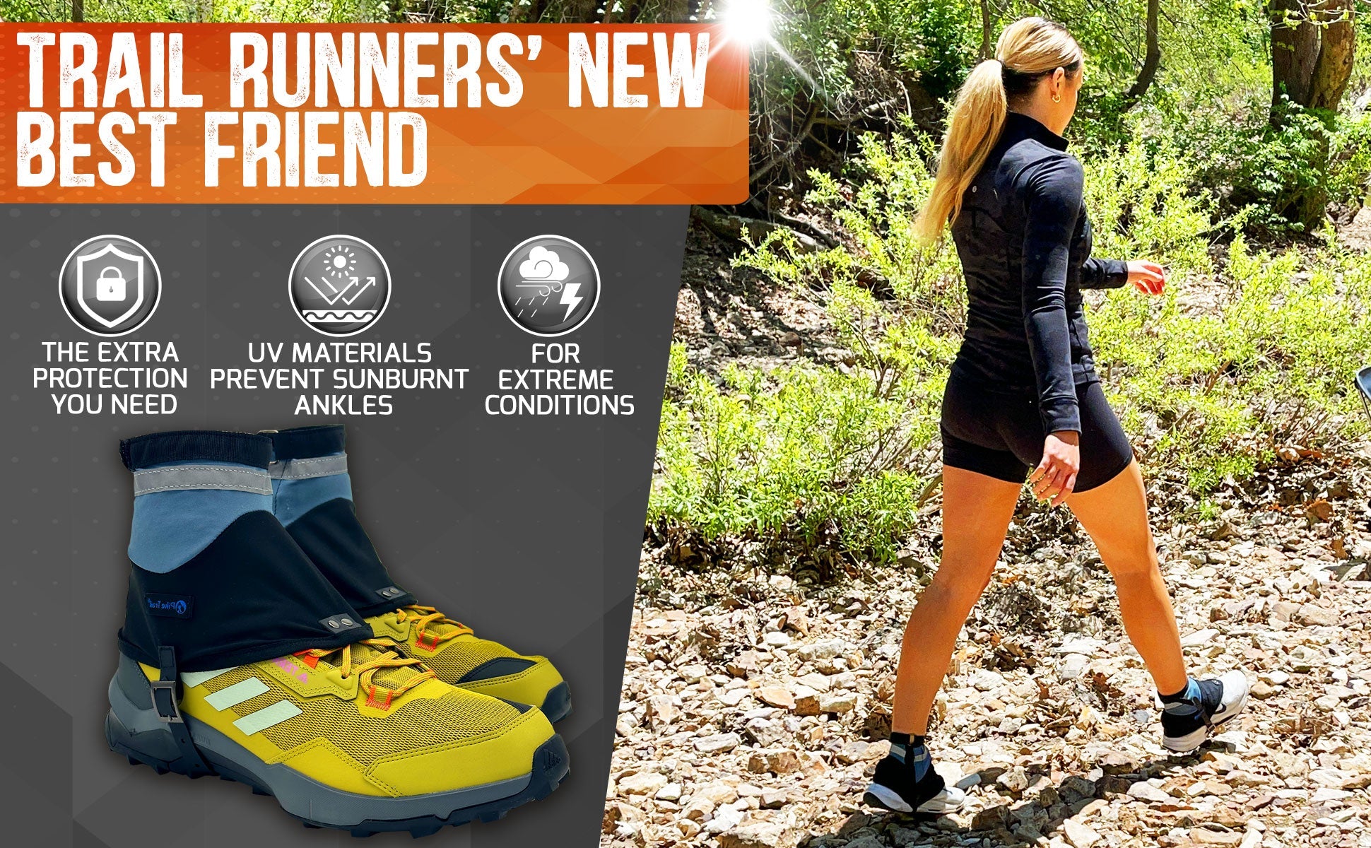 Pike Trail Low Cut Running Thru-Hiker Gaiters - OVERLANDERS Outfitter