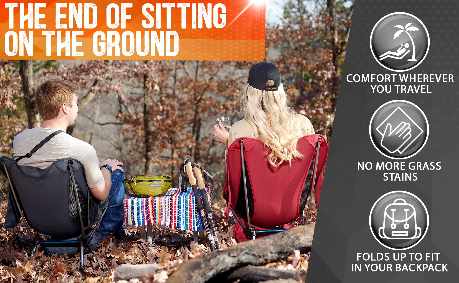 Pike Trail ultralight compact outdoor camping chair with tailgate and beach design, foldable with armrests and portable frame.