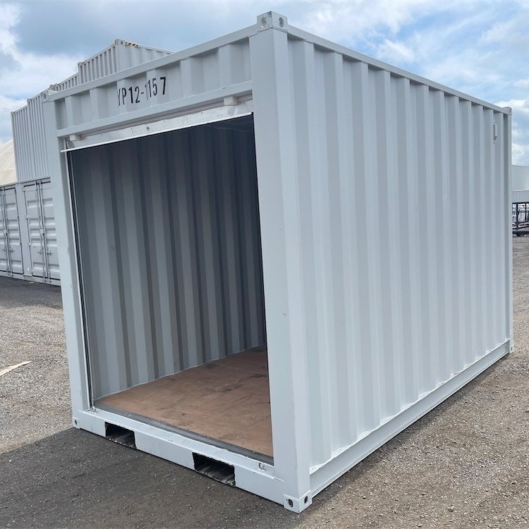 12' Small Cubic Shipping Container, Rollup Door - OVERLANDERS Outfitter
