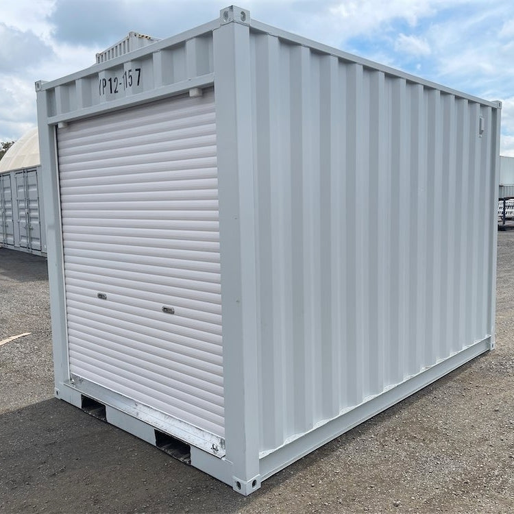 12' Small Cubic Shipping Container, Rollup Door - OVERLANDERS Outfitter