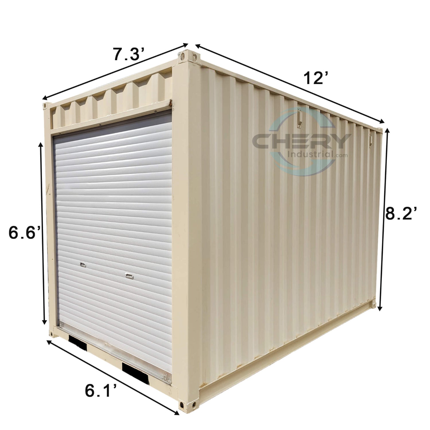 12' Small Cubic Shipping Container, Rollup Door - OVERLANDERS Outfitter