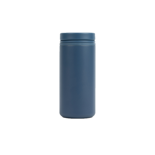 Created Co. 12oz Nomad Grip Tumbler with Pacific Blue finish, featuring a secure lid and ergonomic grip for hot and cold beverages.