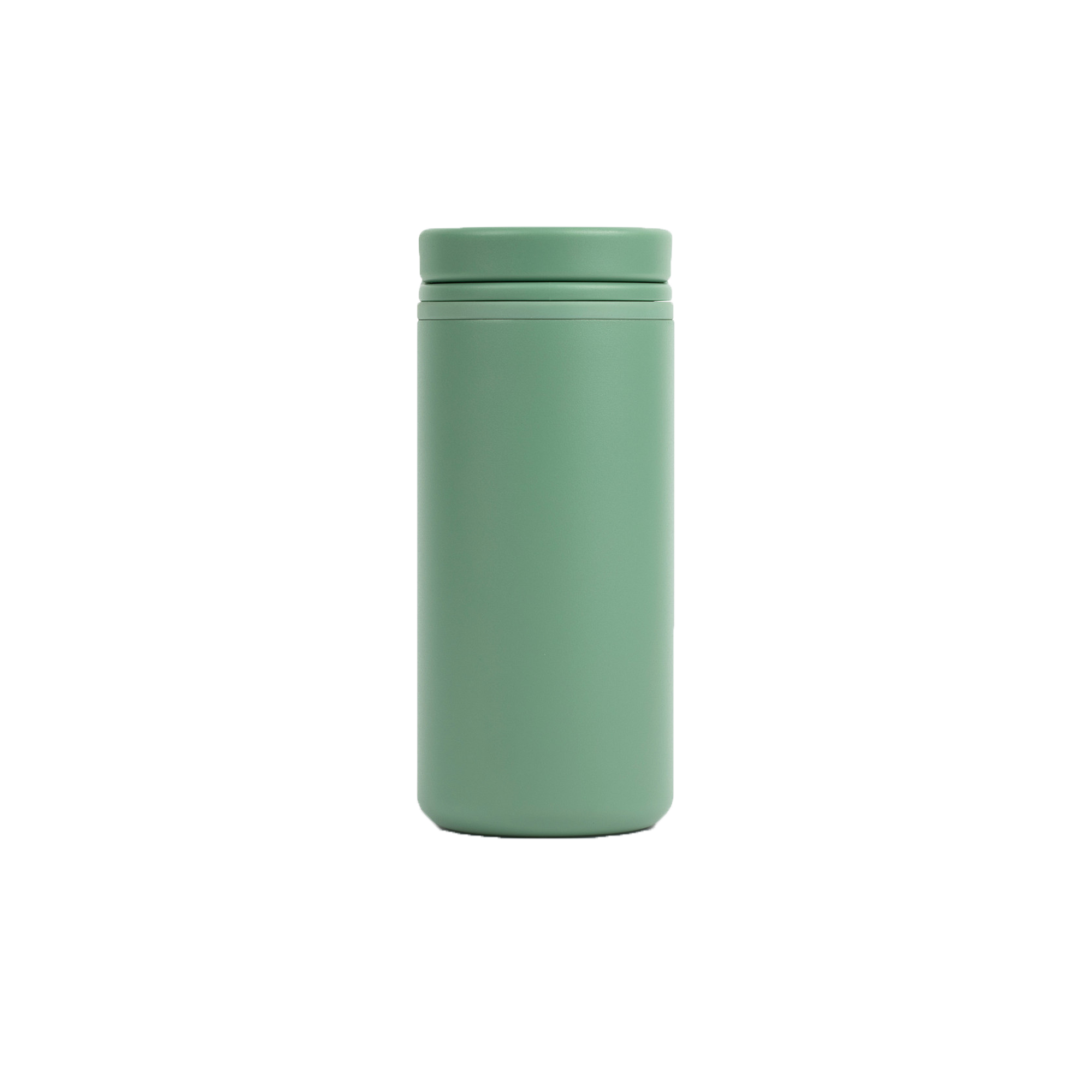 Created Co. 12oz Nomad Grip Tumbler in sage green with lid, featuring a sleek, matte finish and durable design for on-the-go use.