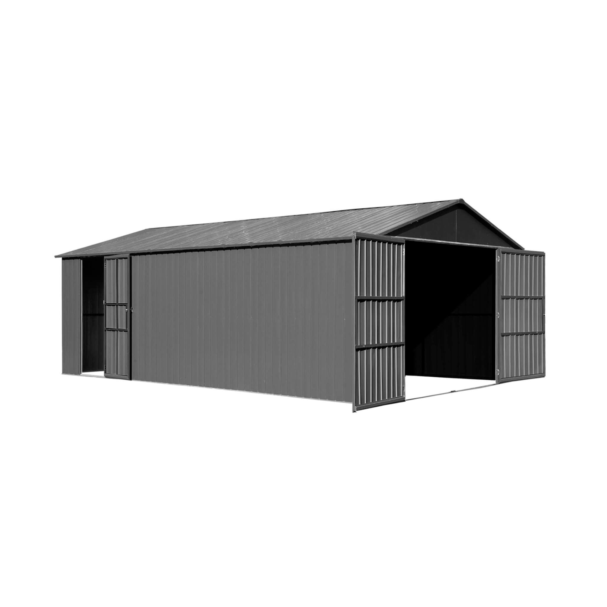 Extra-Large Outdoor Heavy-Duty Metal Garage Shed With Lockable Doors (SAK14093) - We The Collective