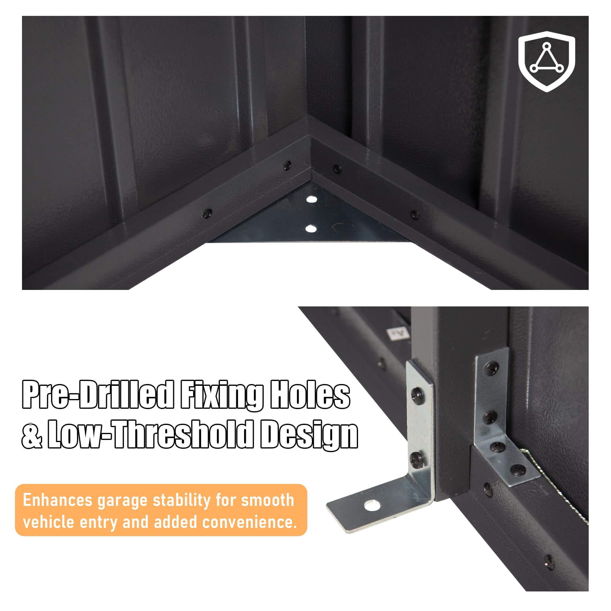 Extra-Large Outdoor Heavy-Duty Metal Garage Shed With Lockable Doors (SAK14093) - We The Collective