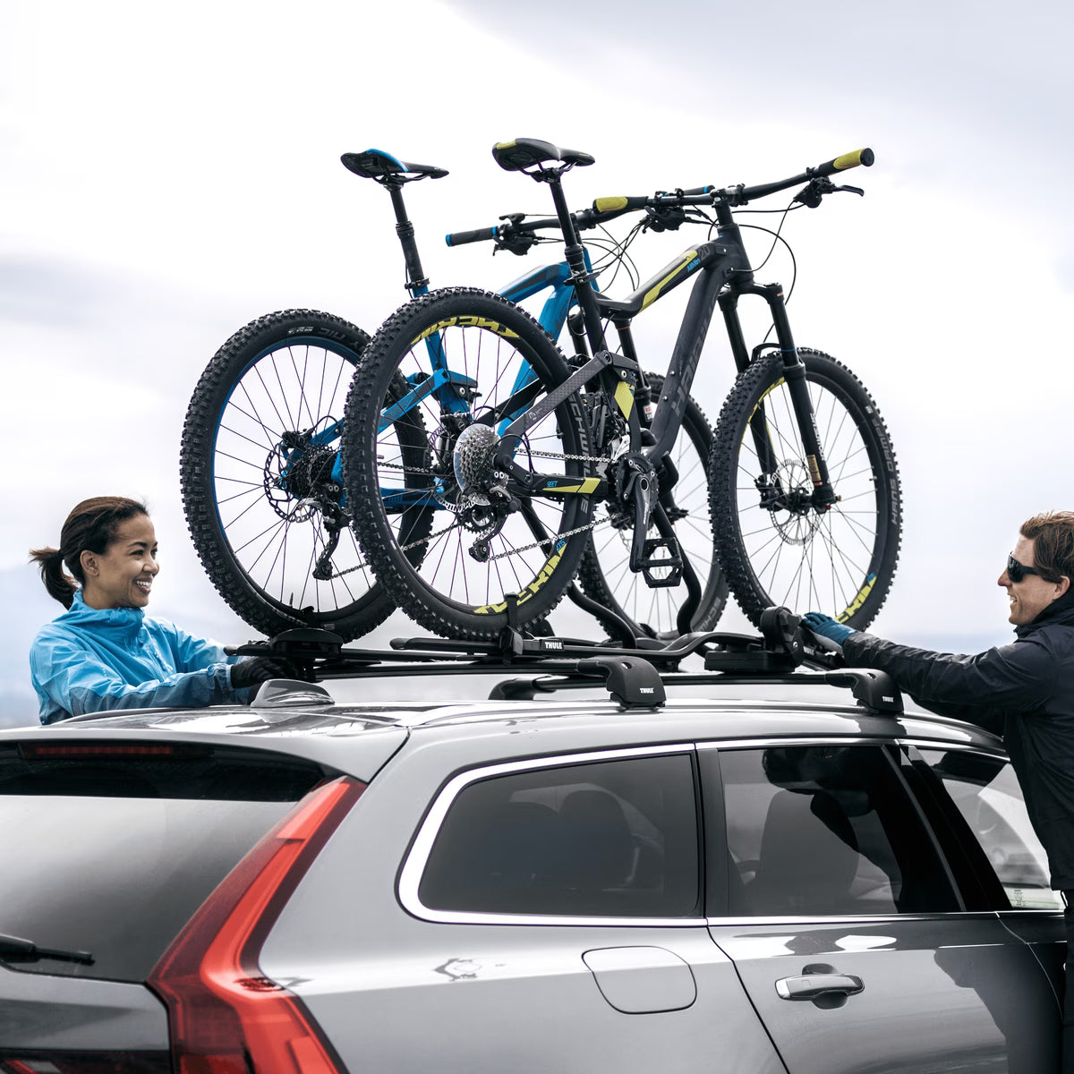 Backcountry Sportsman Thule ProRide XT bike rack mounted on vehicle, showcasing secure bike transportation solution.