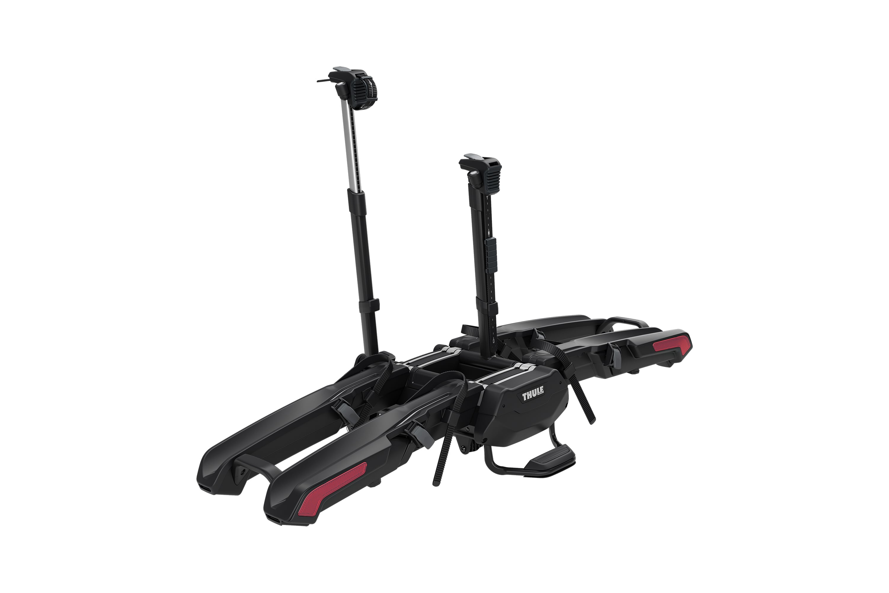 Backcountry Sportsman Thule Epos bike rack mounted on vehicle, showcasing durable design and secure bike transportation.