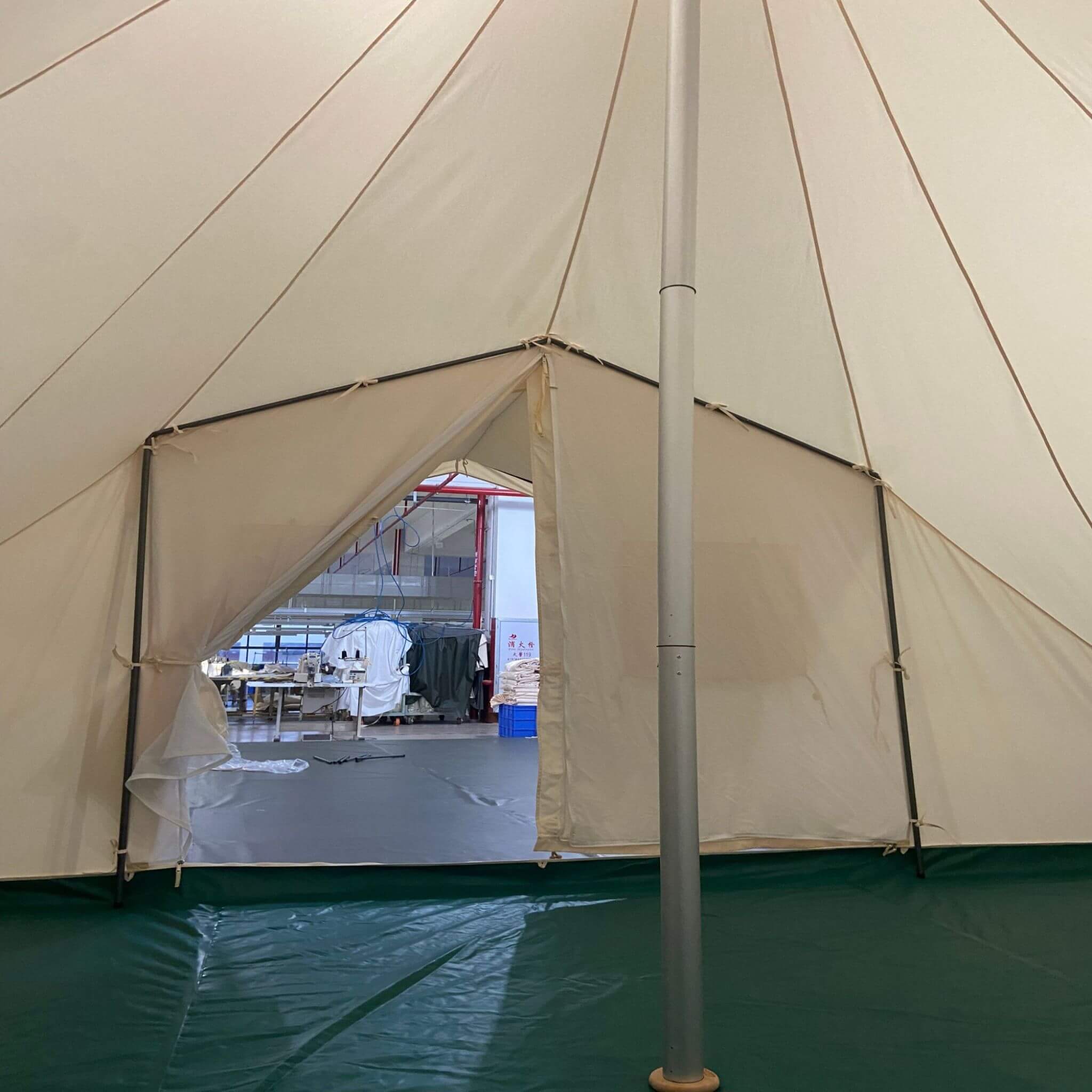 [13X19FT] Extra Large Heavy-Duty Outdoor Four Seasons Glamping Canvas Bell Yurt Tent (SAK45688) - We The Collective