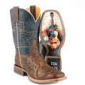 Men's leather cowboy boots with Guitar Man and Rock On designs, Western footwear by HatCountry.