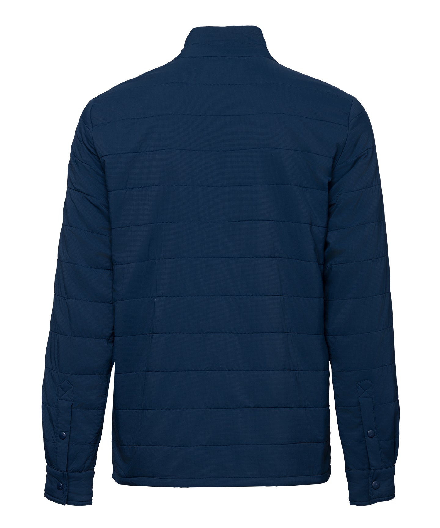 Dark navy Strafe Outerwear M's Highlands Shirt Jacket, mid-layer style with button-up front and chest pockets.