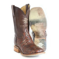 Men's leather cowboy boots from Tin Haul Sharp As Ever collection, featuring classic Western style and detailed stitching.