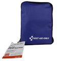 Auto first aid kit with 143 pieces in soft-sided case, including bandages, antiseptics, and medical supplies for emergencies.