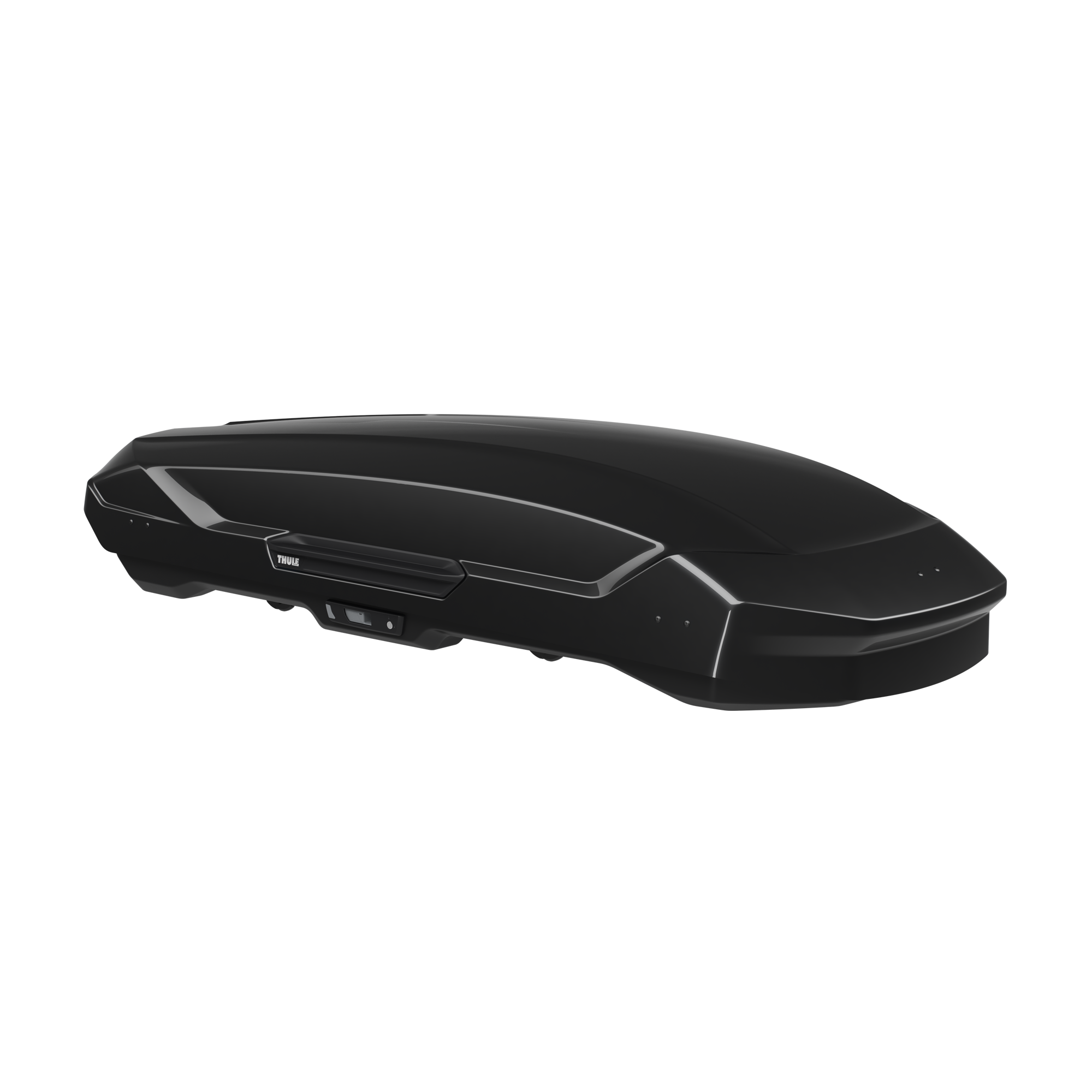 Backcountry Sportsman Thule Motion 3 XL cargo carrier mounted on vehicle roof for extra storage space.