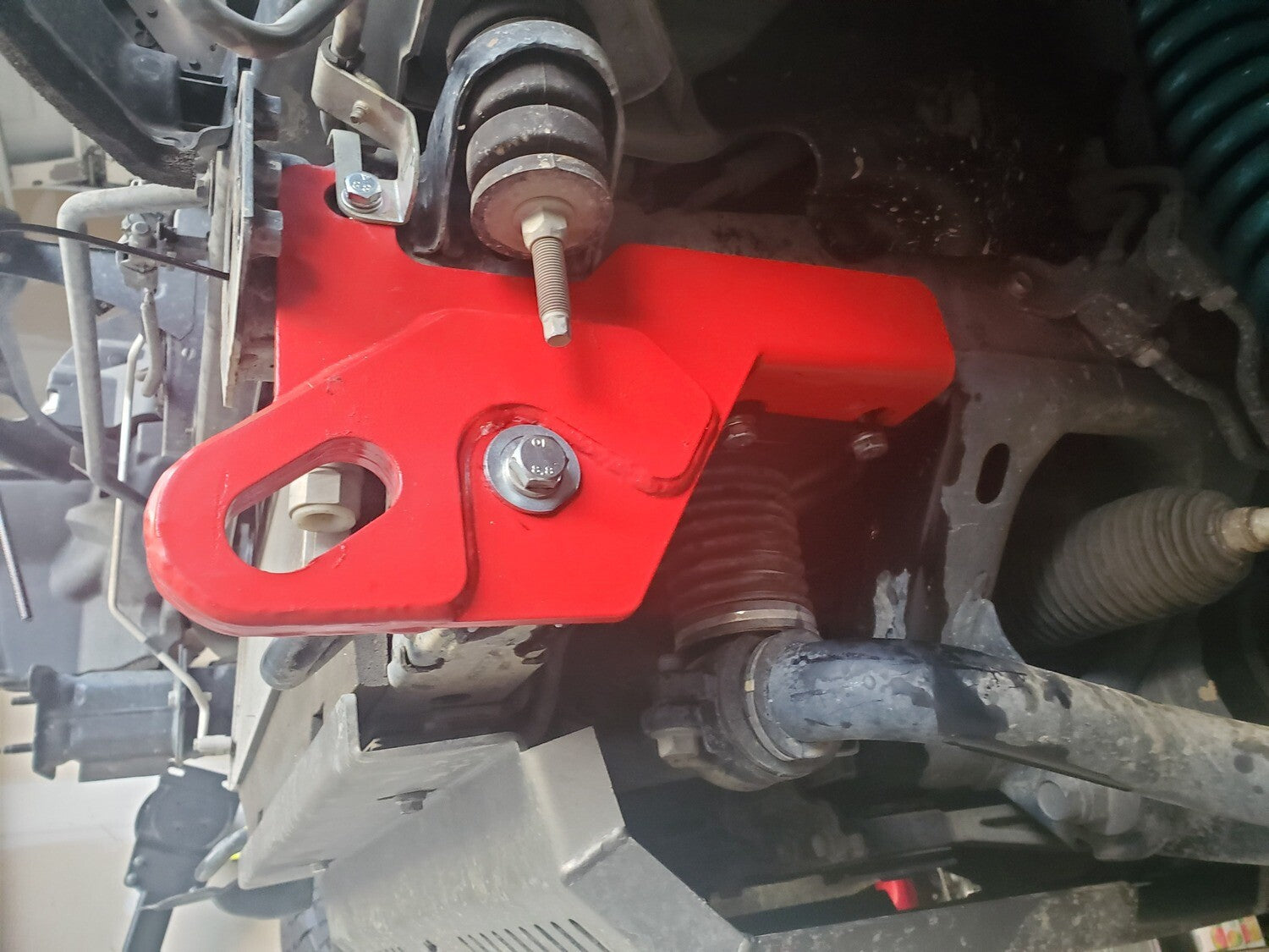 Apex Overland KDSS front recovery points installed on a 5th Gen 4Runner vehicle for off-road recovery and protection.