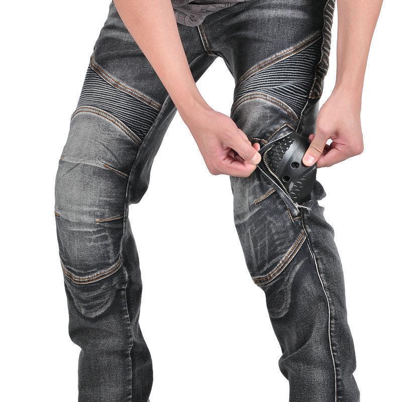 Volero Wave Guard Kevlar motorcycle jeans for men, durable motorcycle pants with armor protection, made by Bean's Moto Booth.