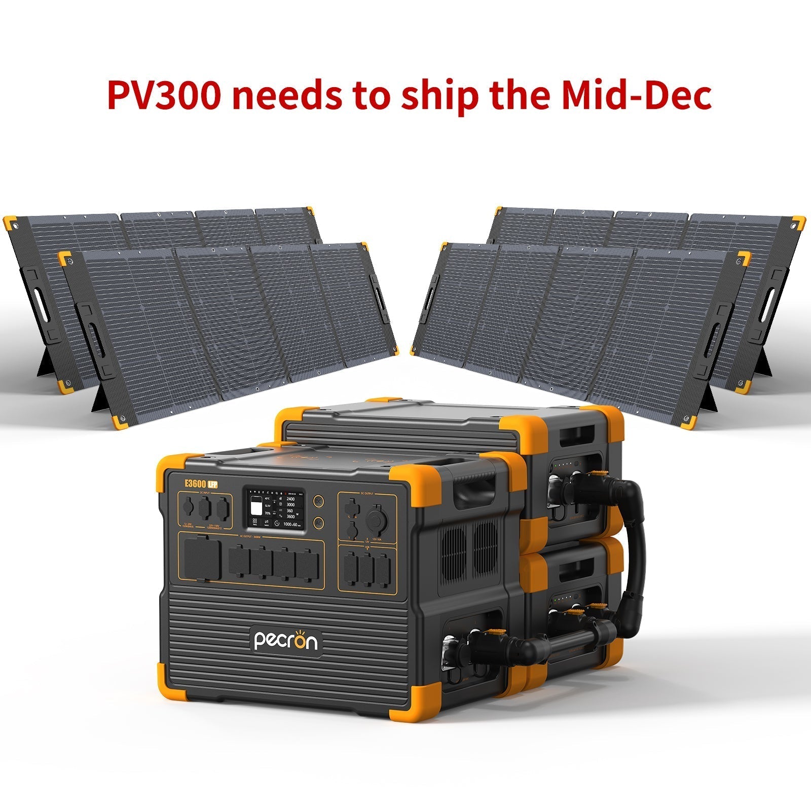 PECRON E3600LFP Portable Power Station 3600W 3072Wh - We The Collective