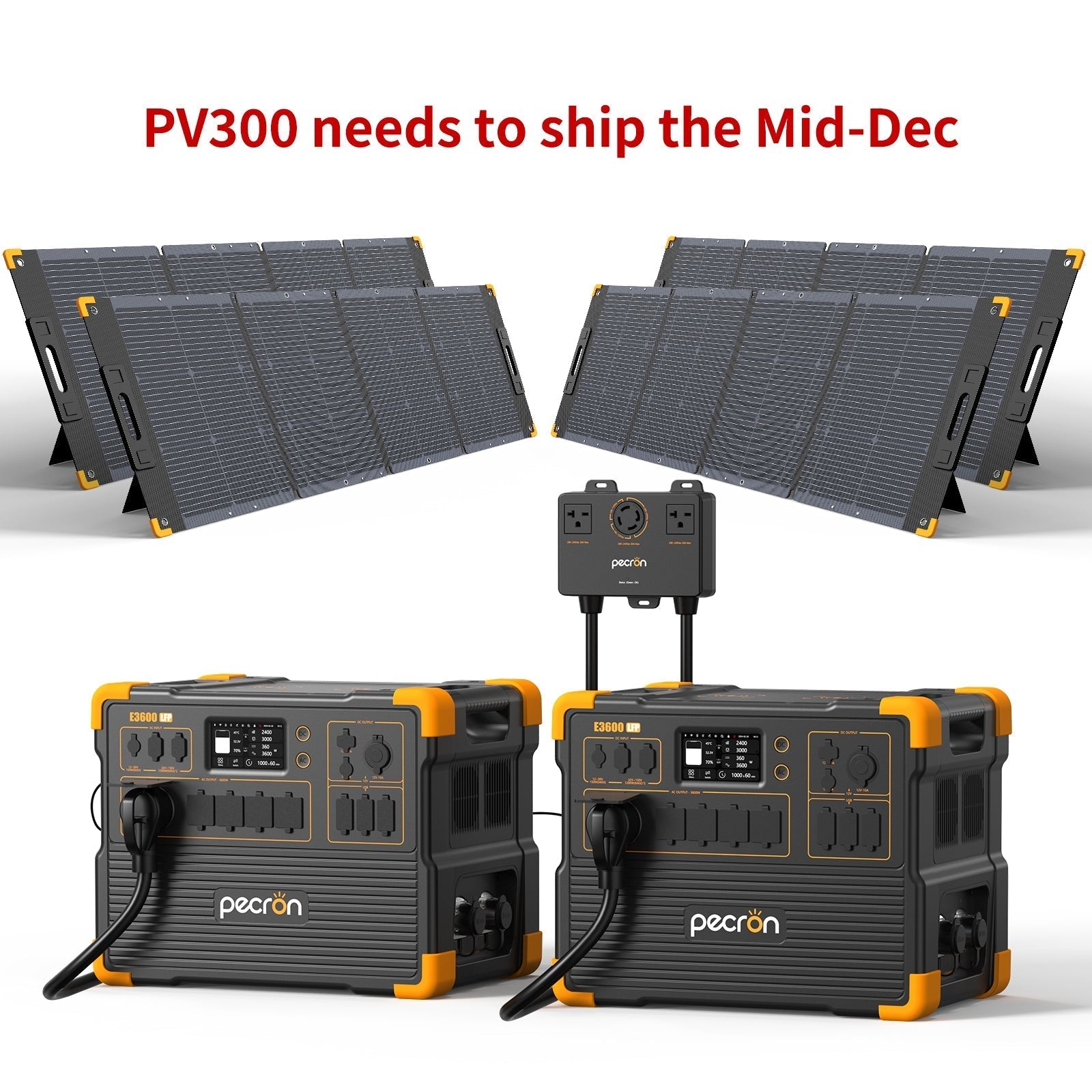 PECRON E3600LFP Portable Power Station 3600W 3072Wh - We The Collective