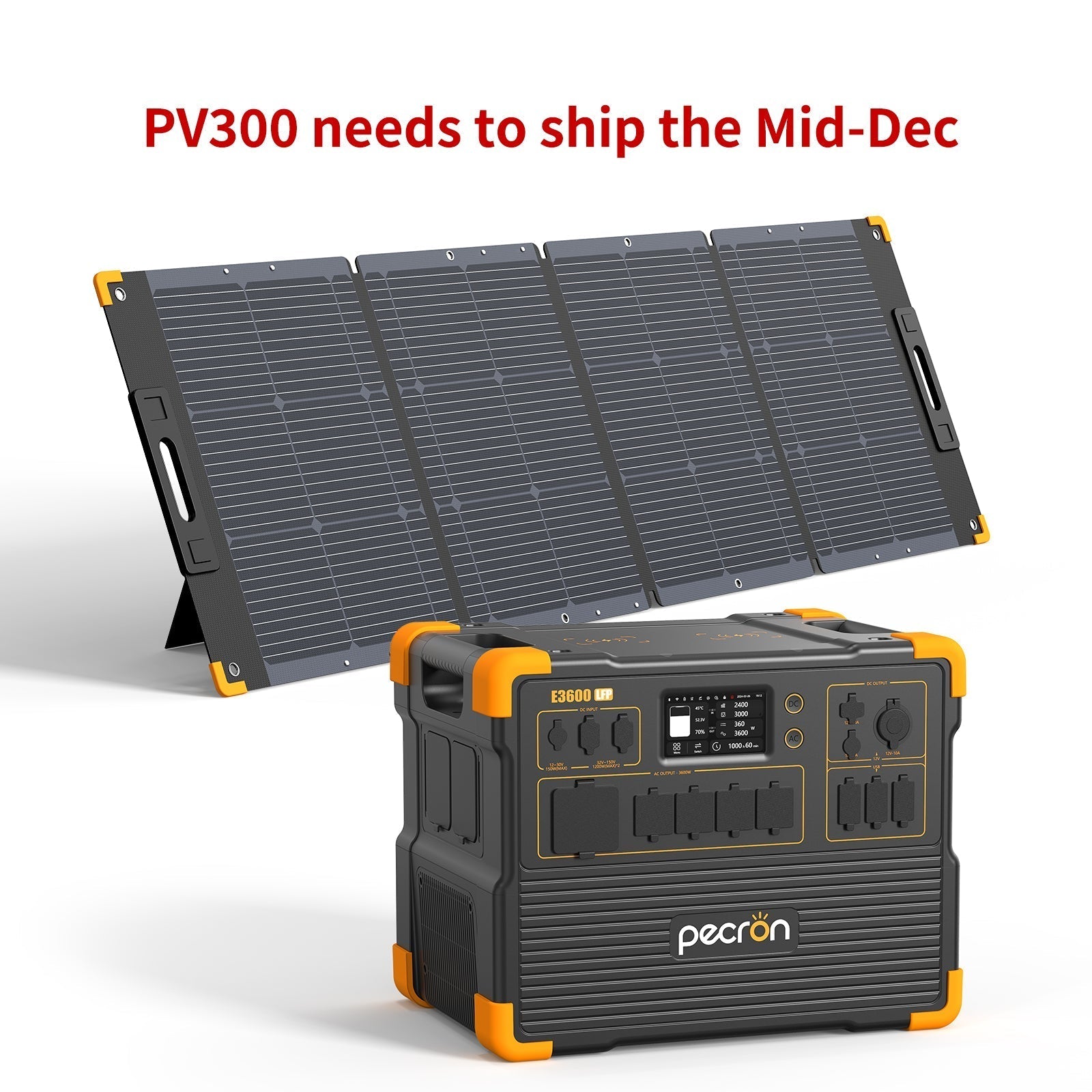 PECRON E3600LFP Portable Power Station 3600W 3072Wh - We The Collective
