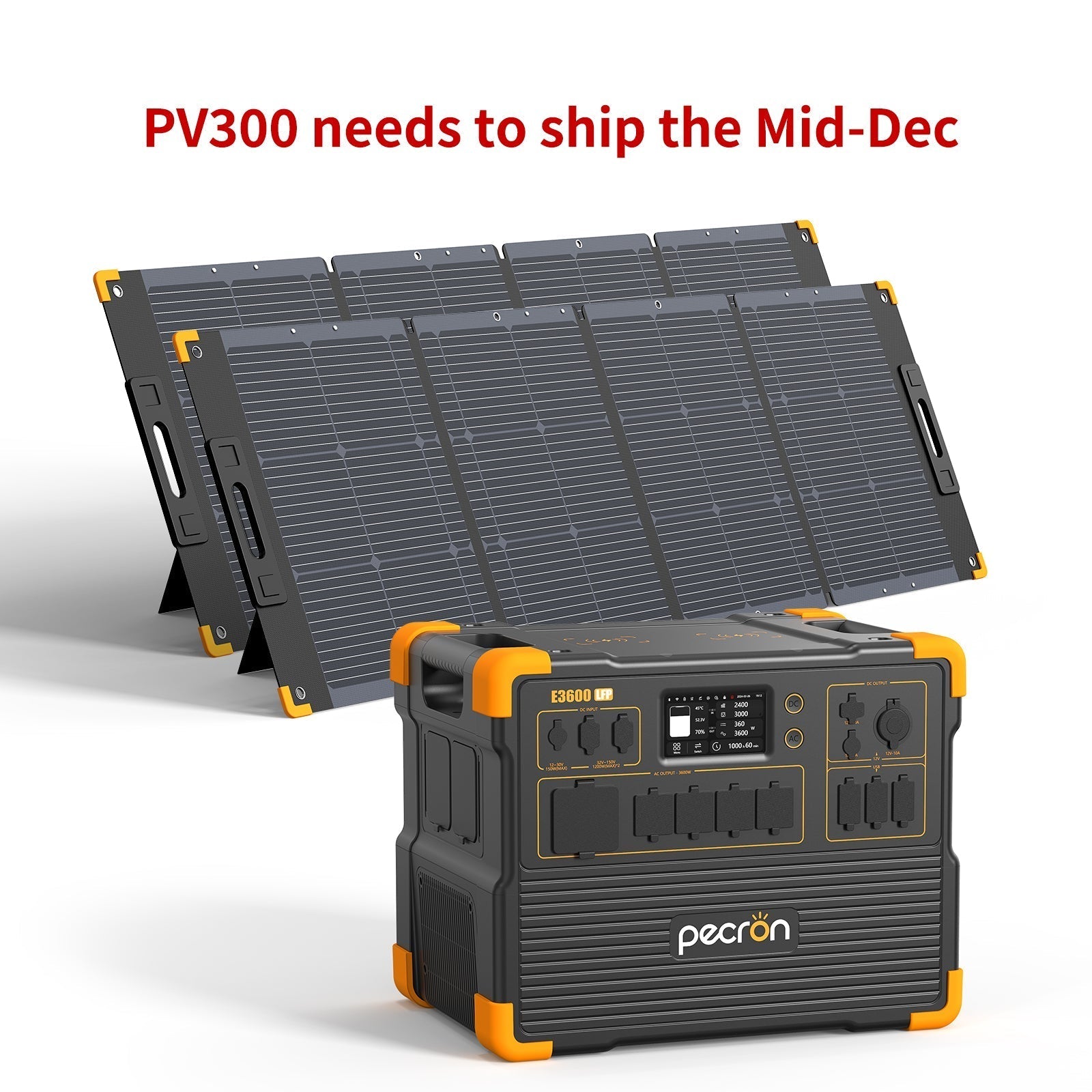 PECRON E3600LFP Portable Power Station 3600W 3072Wh - We The Collective