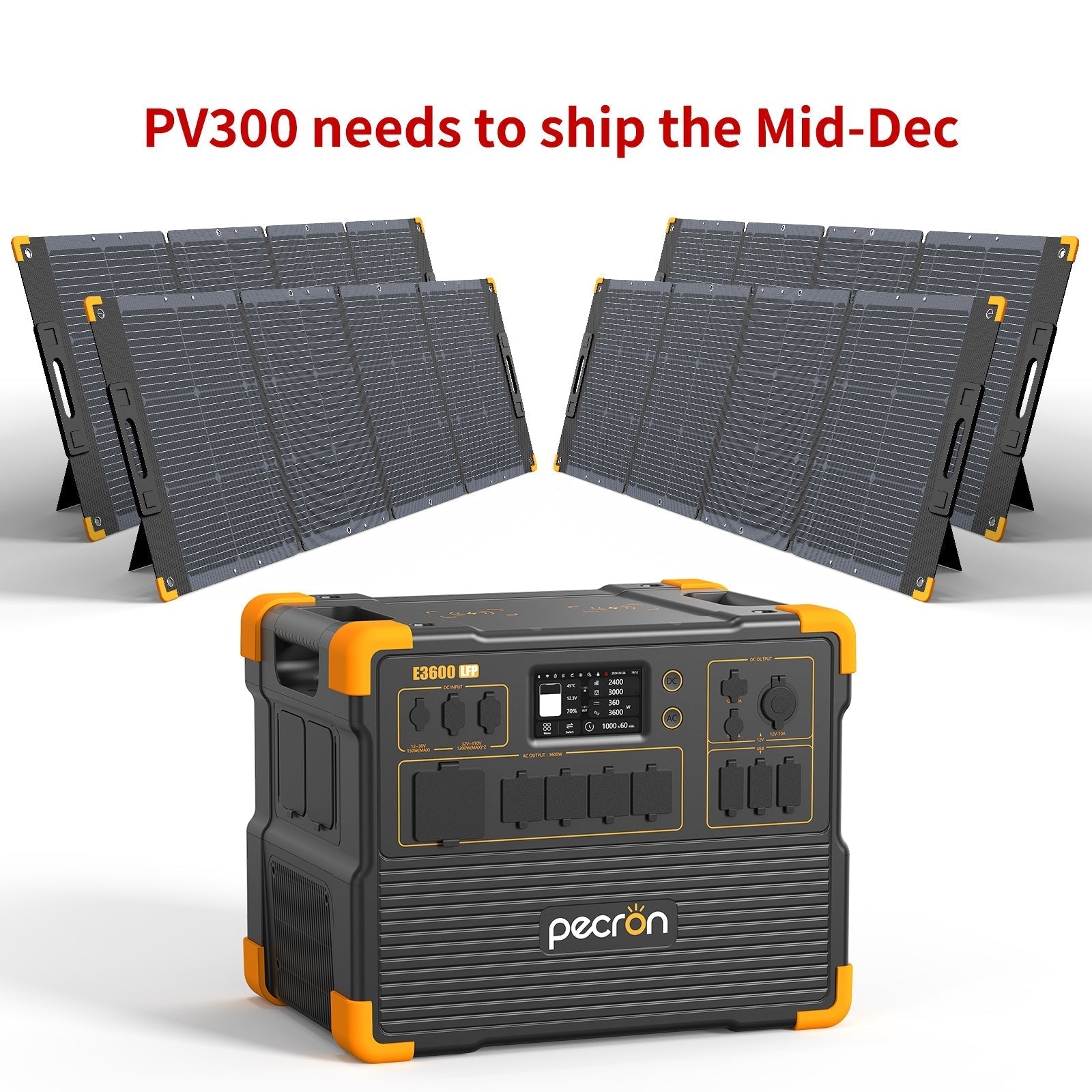 PECRON E3600LFP Portable Power Station 3600W 3072Wh - We The Collective
