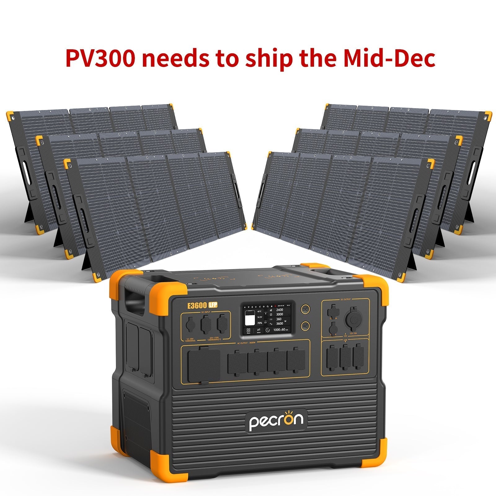 PECRON E3600LFP Portable Power Station 3600W 3072Wh - We The Collective