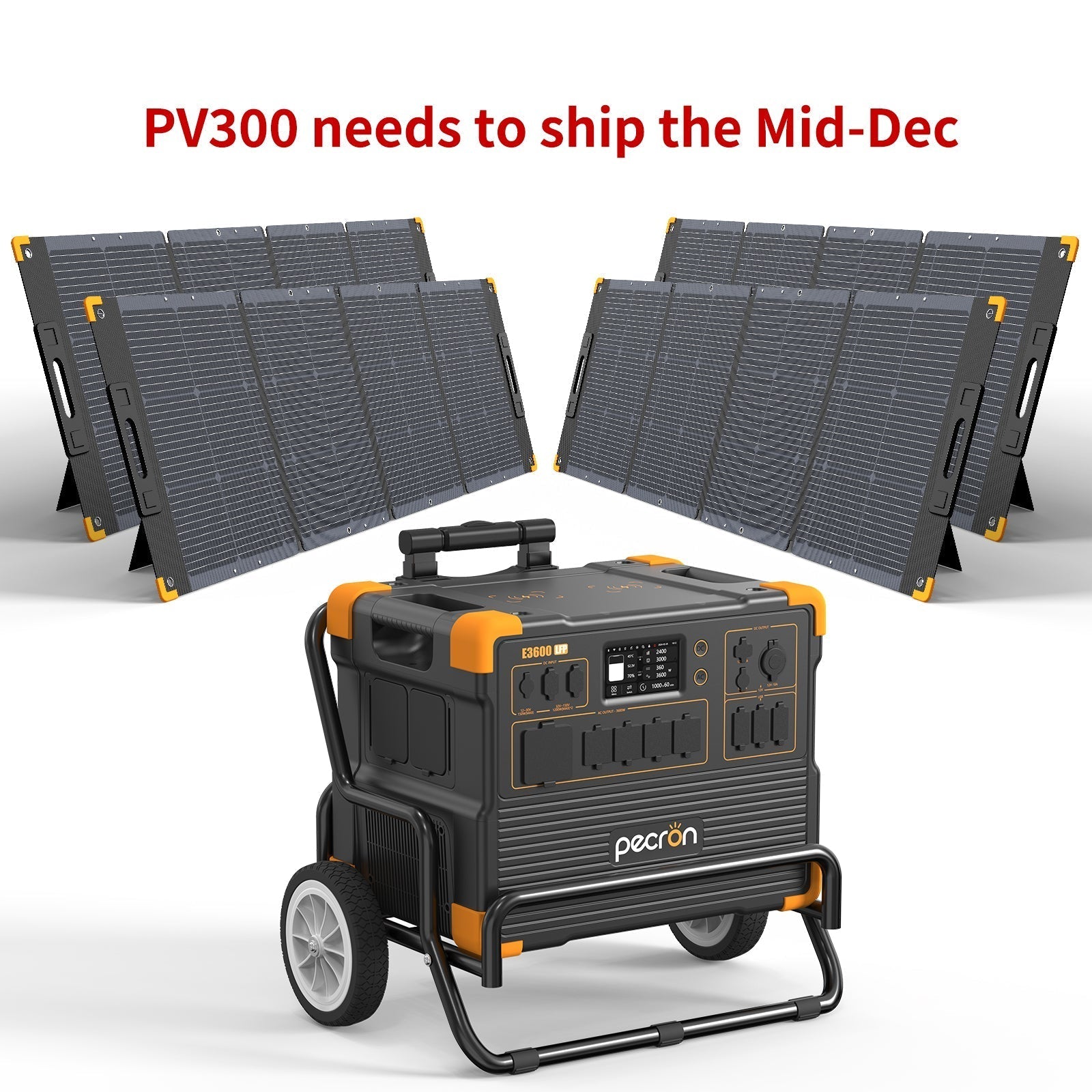 PECRON E3600LFP Portable Power Station 3600W 3072Wh - We The Collective