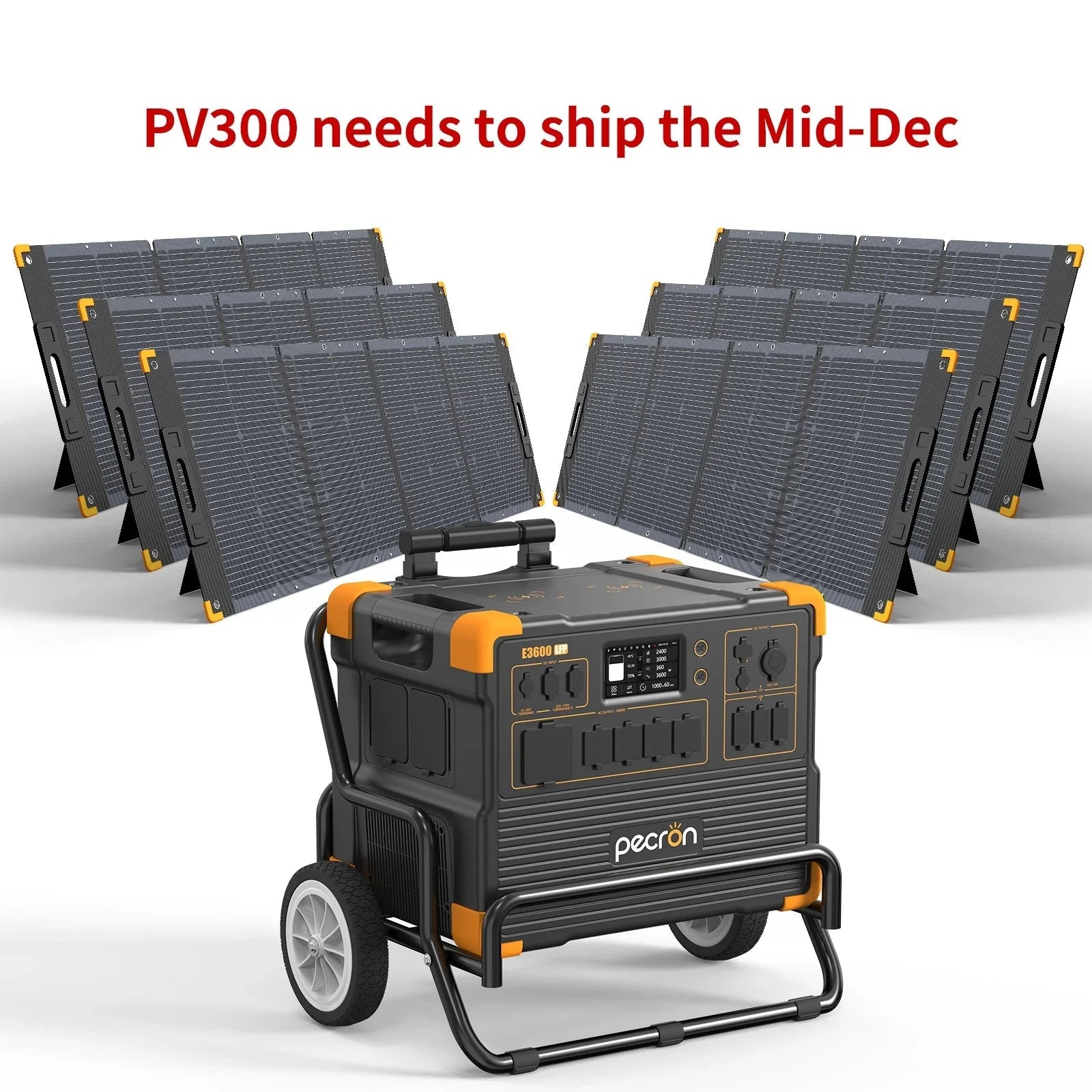 PECRON E3600LFP Portable Power Station 3600W 3072Wh