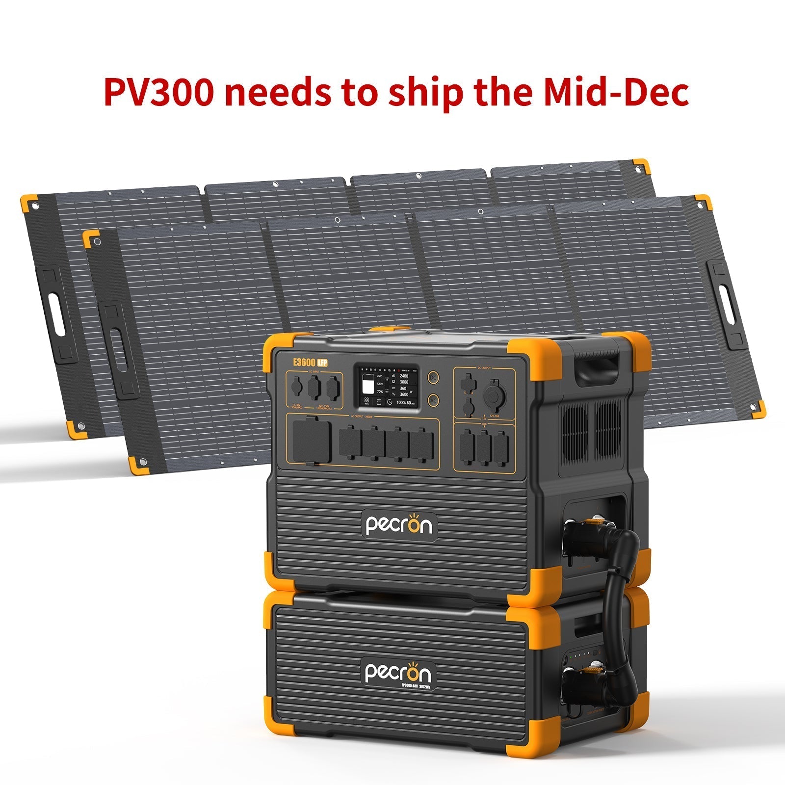 PECRON E3600LFP Portable Power Station 3600W 3072Wh - We The Collective
