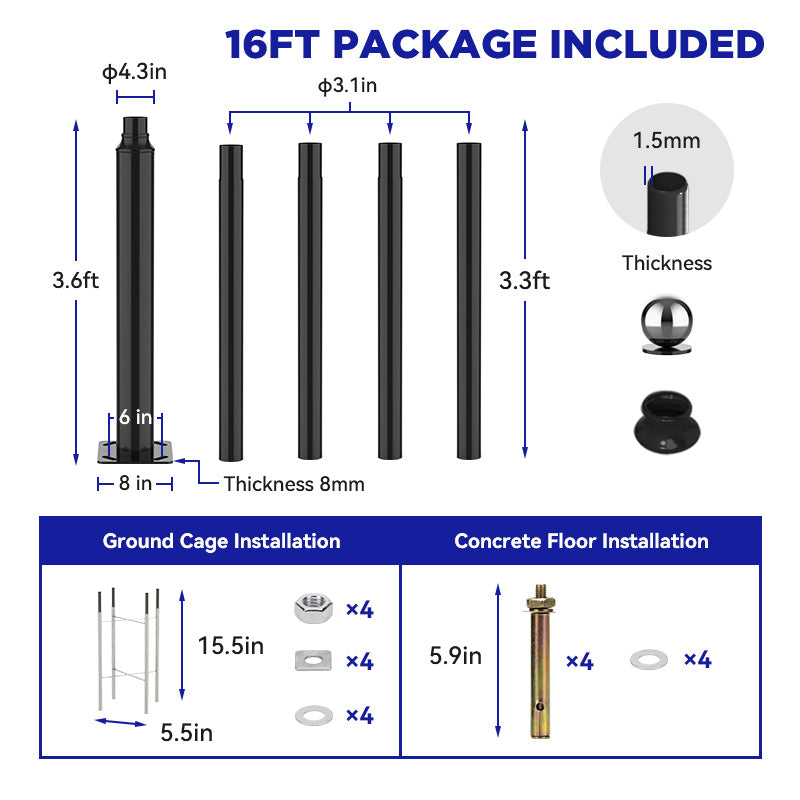 1500W solar street light with 20ft /16ft pole - OVERLANDERS Outfitter