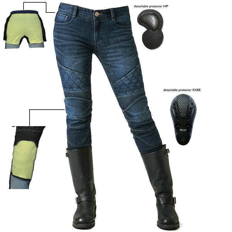 LOONG BIKER™ Cross Fire Kevlar Motorcycle Jeans for Women - OVERLANDERS Outfitter