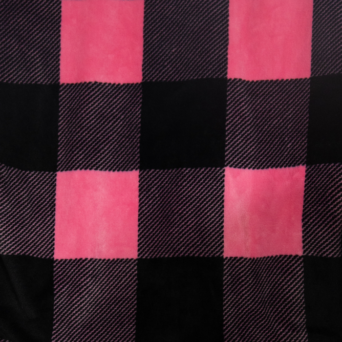Pink City Bonfires Chair Blanket made of soft polar fleece, draped over a chair for cozy comfort and warmth.