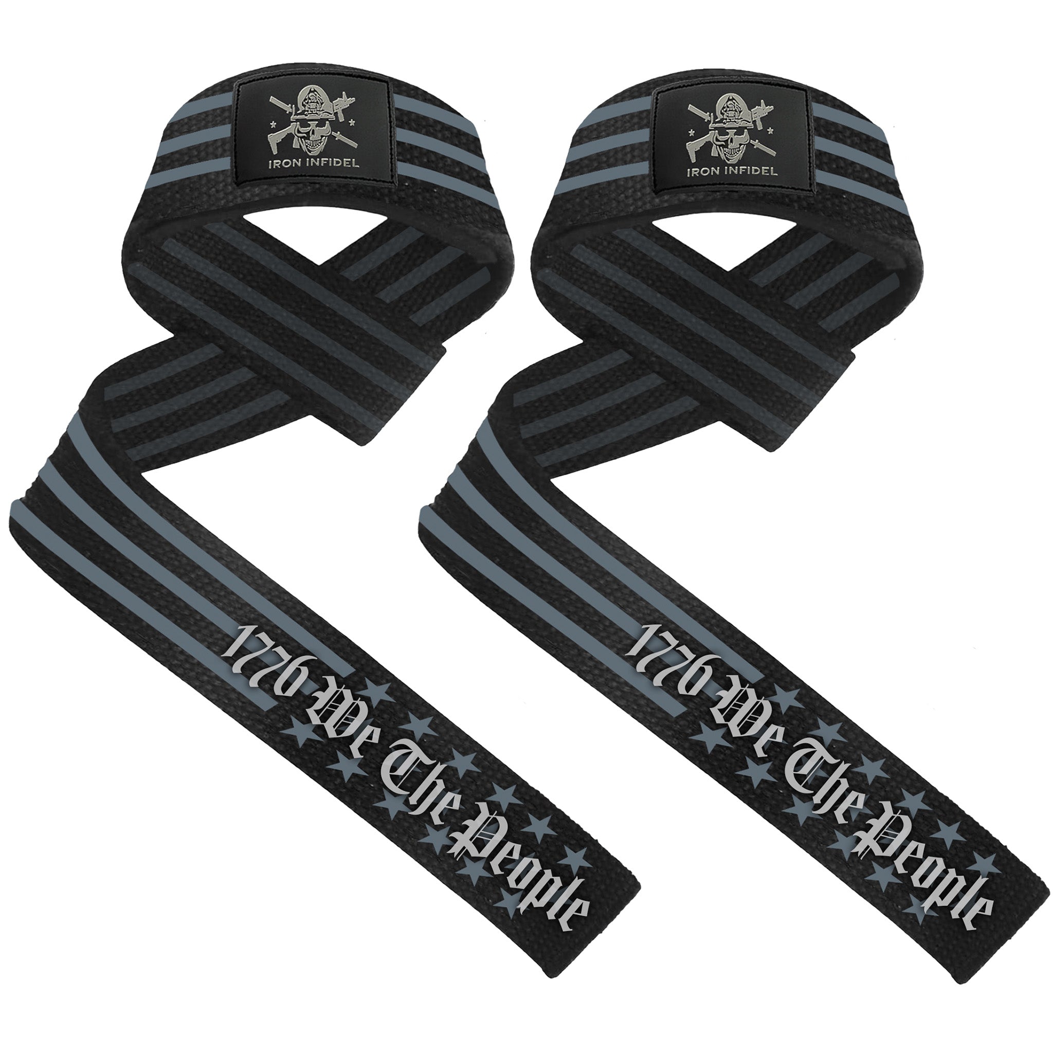 Iron Infidel lifting straps made of durable cotton, designed for improved grip during weightlifting exercises.