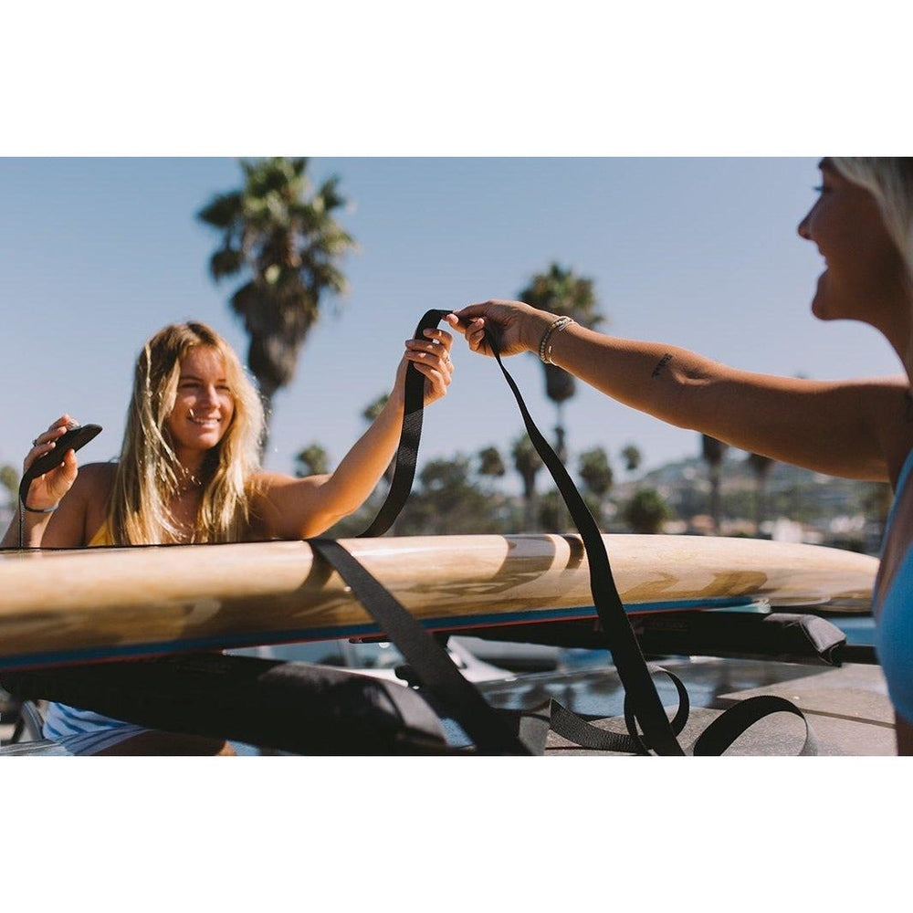 DORSAL Sunguard (No Fade) Aero Roof Rack Pads and 15 ft Straps - Pack of 4 for Car Surfboard Kayak SUP Snowboard - OVERLANDERS Outfitter