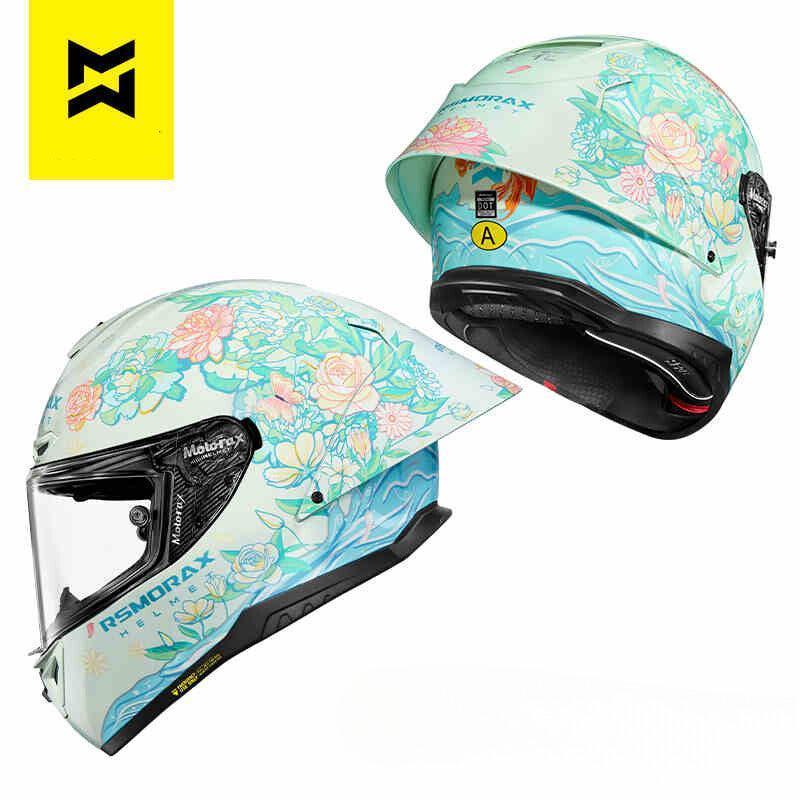 Bean's Moto Booth RSMORAX™ R50S PRO motorcycle helmet with aerodynamic design and clear visor, black finish, on a neutral background.