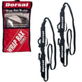 DORSAL Wrap Rax Double Surfboard Soft Roof Rack Pads with Straps - Pack of 2 Corrosion Resistant Buckles, Universal Fit, Trucks SUVs - Longboards, Short Boards, SUP, Soft Tops - OVERLANDERS Outfitter