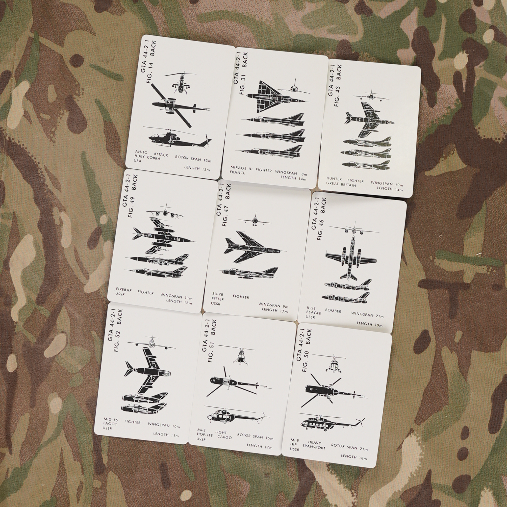 Vintage Aircraft Recognition Card Deck - We The Collective