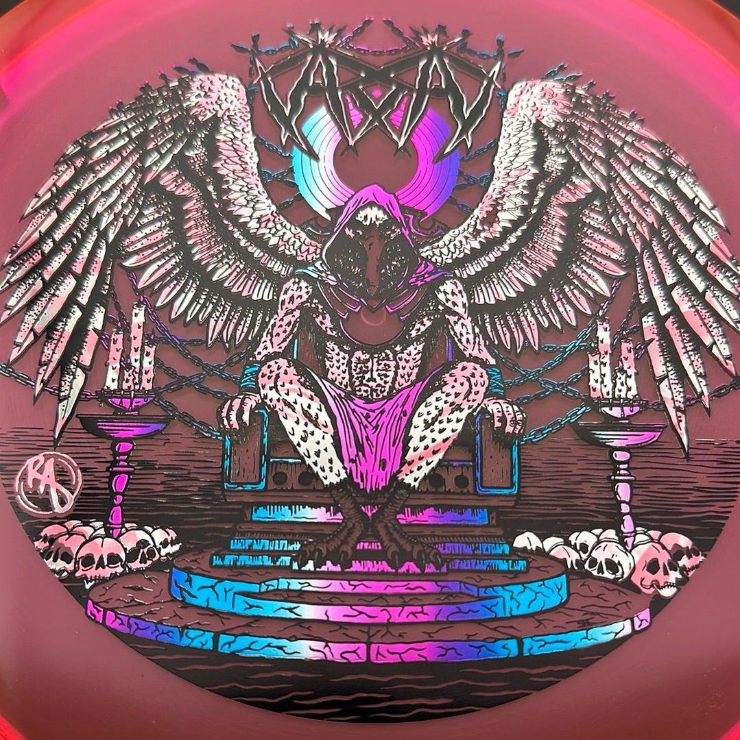 CryZtal Buzzz disc golf disc by Rare Air Discs featuring Karudi the Overseer artwork from Cult of RAD series.