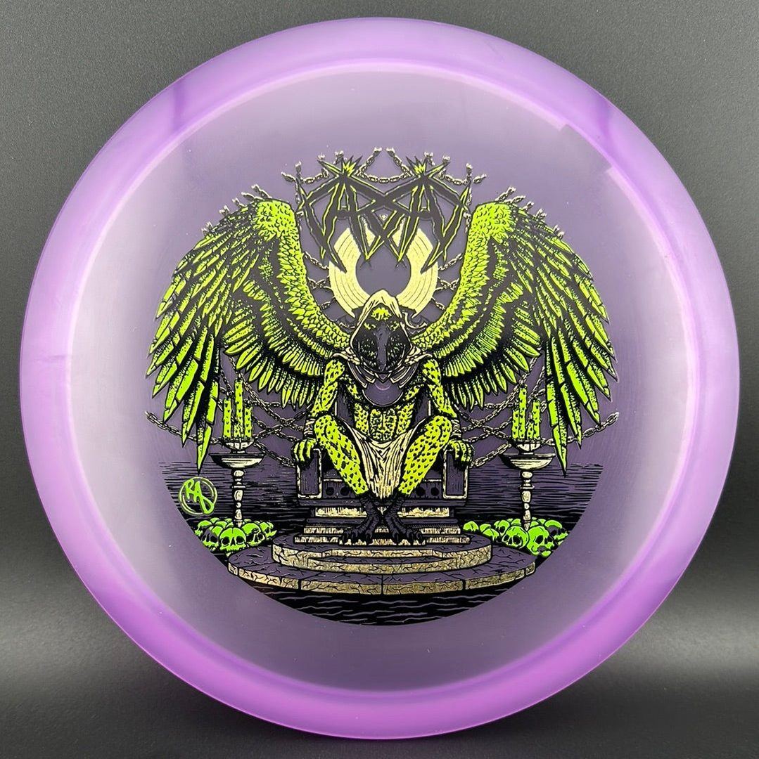 CryZtal Buzzz disc golf disc by Rare Air Discs featuring Karudi the Overseer artwork from Cult of RAD collection.
