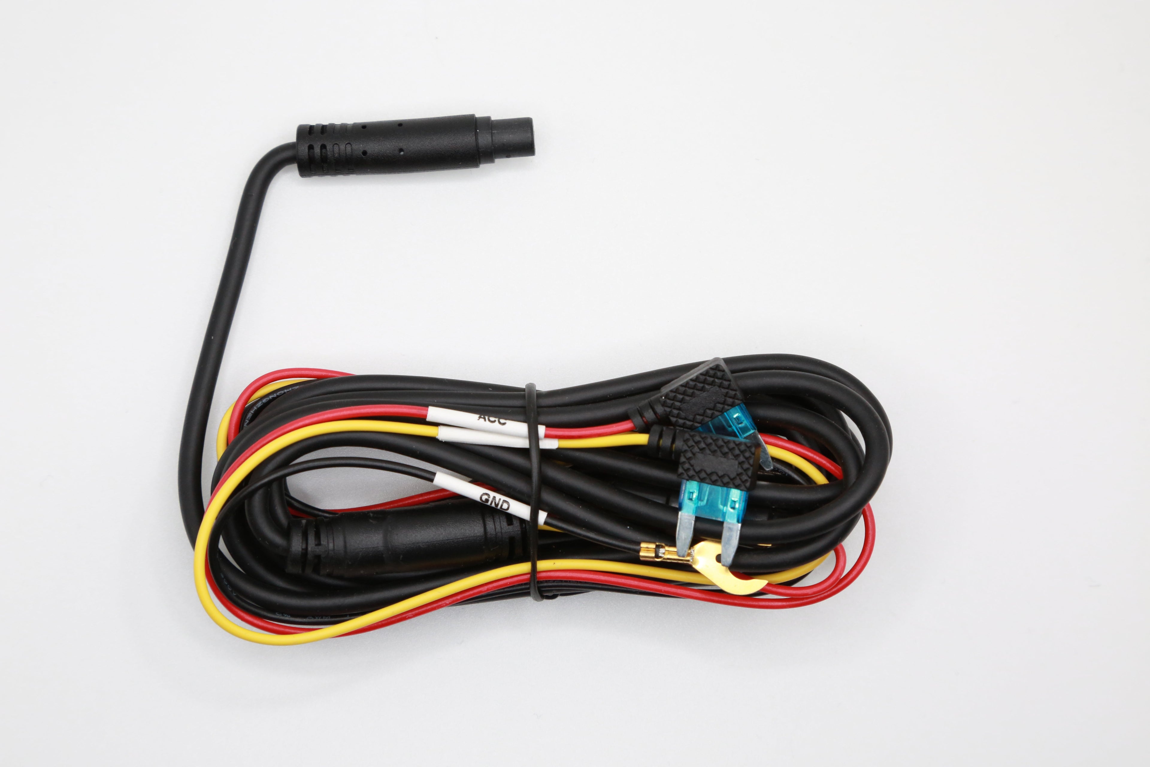 Rexing Smart Hardwire Kit for 4G LTE Dash Cam, featuring connectors and wiring for seamless installation.