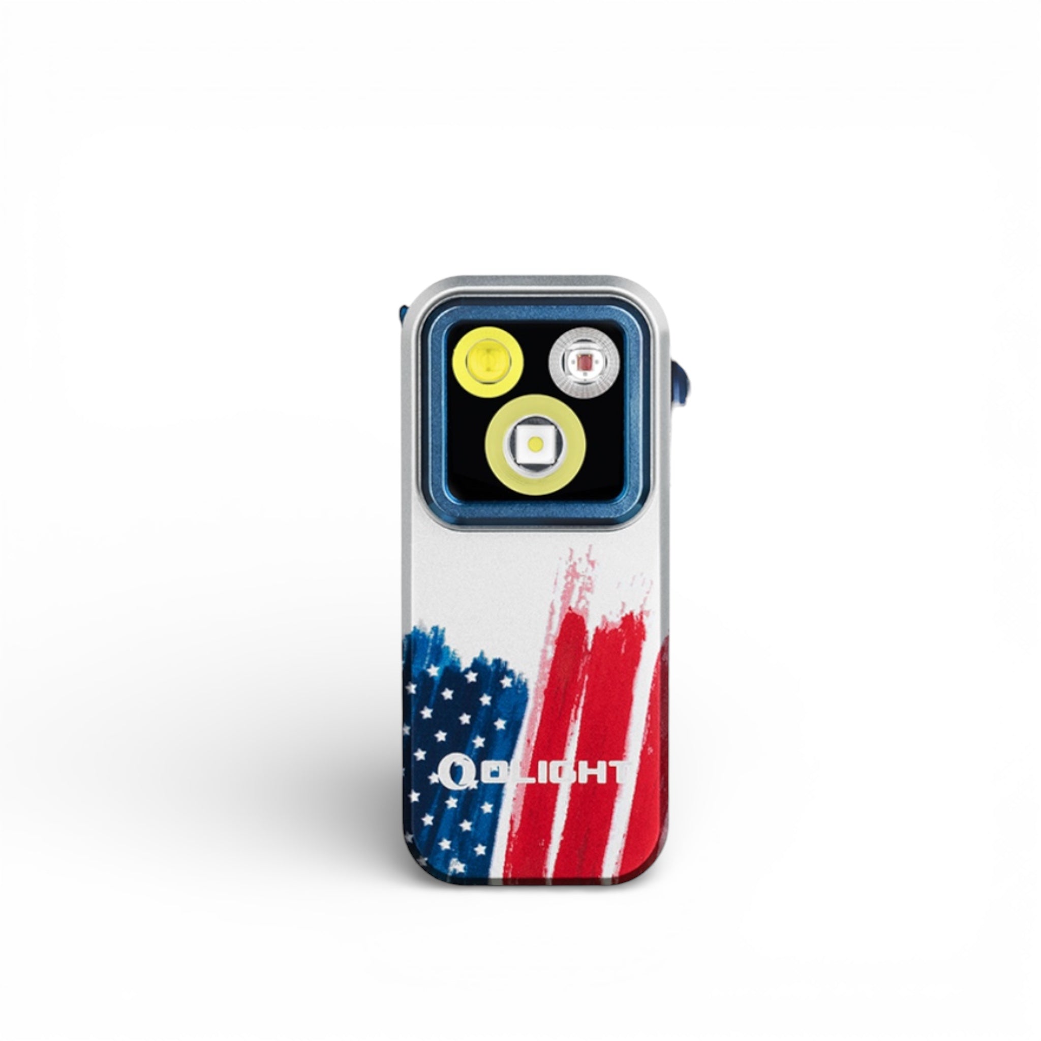 MUCITUP Olight Oclip Pro flashlight with clip, featuring flood, spot, and red modes, in four available colors.