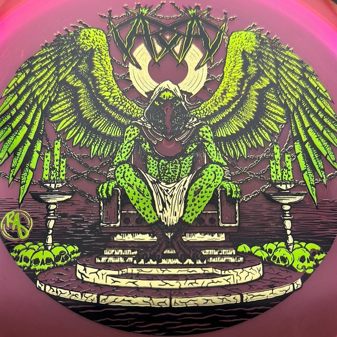 CryZtal Buzzz disc golf disc by Rare Air Discs featuring Karudi the Overseer design from Cult of RAD collection.