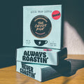 Decaf Colombia coffee bag from The Coffee Ride Coffee Roasting Co., featuring a rich, aromatic roasted coffee beans and packaging.