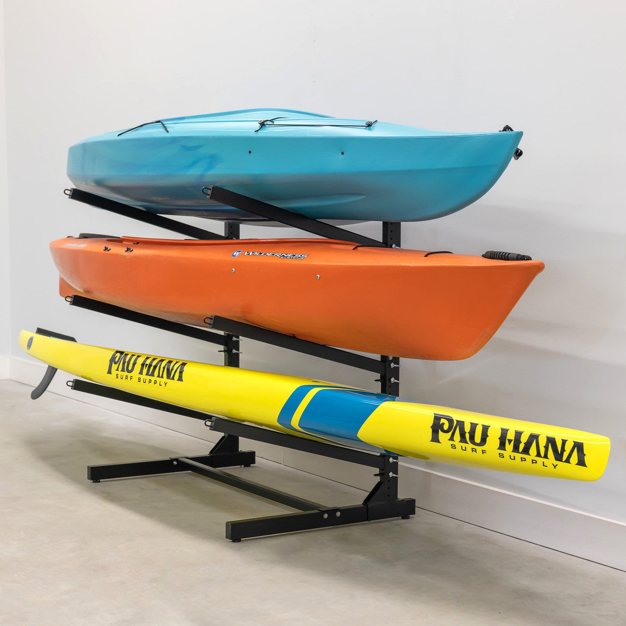 G-Watersport 3 Kayak & Canoe Rack | 3 Levels | Black - OVERLANDERS Outfitter